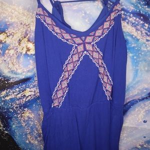Criss-Cross Back Blue Romper